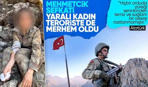Yaralı olarak ele geçirilen kadın terörist, Mehmetçik'in merhametini anlattı: Sırtlarına almak istediler