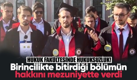 İstanbul Hukuk Fakültesi'ni birincilikle bitiren Muhammet Emin Ay'a mezuniyette konuşma yaptırılmadı! Ay'a iade-i itibar