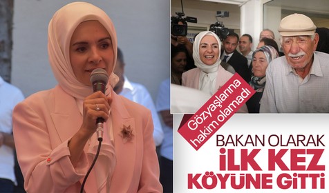 Mahinur Özdemir Göktaş bakan olarak ilk kez köyüne gitti! Gözyaşlarına hakim olamadı