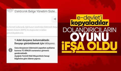e-devlet'i kopyalayarak dolandırıcılık peşine düştüler! Domaindeki detay fark ettirdi