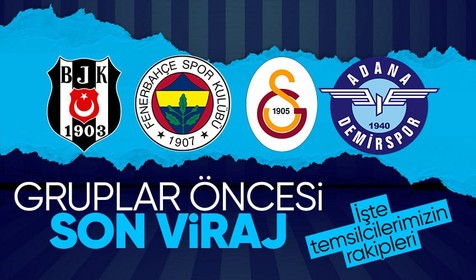 Temsilcilerimizin play-off turundaki rakipleri belli oldu