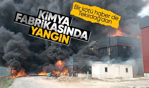 Son Dakika... Tekirdağ'da kimya fabrikasında yangın çıktı