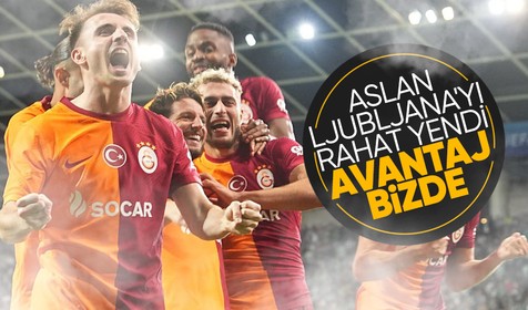Galatasaray Olimpija Ljubljana'yı rahat yendi! Tur avantajı bizde