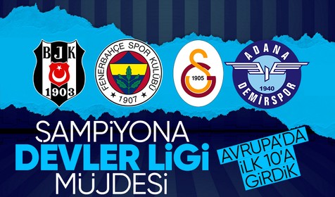 Şampiyona Şampiyonlar Ligi müjdesi! Ülke puanı sıralamasında 10. sıraya çıktık