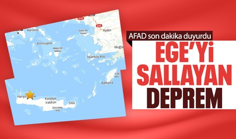 Son Dakika: Girit Adası'nda deprem! Ege 4,8 büyüklüğünde depremle sallandı