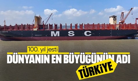 Dünyanın en büyüğü Türkiye! MSC'den Cumhuriyetin 100. yılı için dev jest