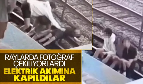 Raylarda fotoğraf çekiliyorlardı: Elektrik akımına kapıldılar