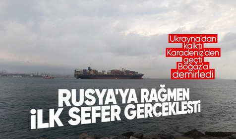Rusya'nın tahıl koridoru anlaşmasından çekilmesinin ardından Ukrayna'dan kalkan ilk gemi İstanbul Boğazı'nda