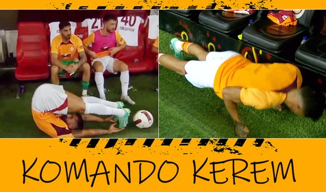 Galatasaraylı Kerem Demirbay şınav çekti sosyal medya yıkıldı