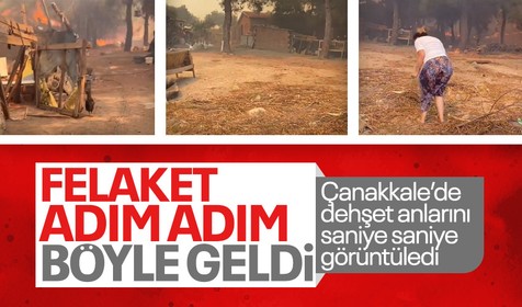 Çanakkale'de bazı köyler yangın nedeniyle boşaltıldı! Felaketin boyutunu gözler önüne seren video