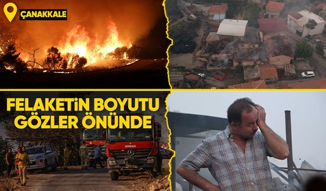 Çanakkale'de çıkan yangın devam ediyor! İşte yaşanan felaketin görüntüleri