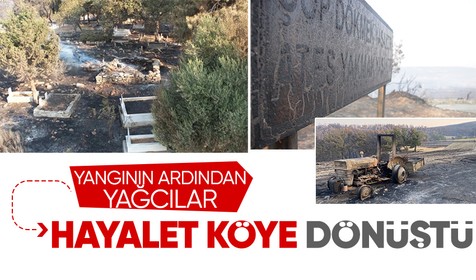 Çanakkale yangınında 3. gün! Görüntüler savaşı aratmadı! Mezarlar yandı, Yağcılar hayalet köye dönüştü