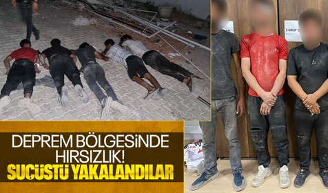 Deprem bölgesinde hasarlı evlere girip hırsızlık yapıyorlardı! İHA'lardan kaçamadılar