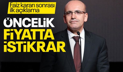 Son Dakika: Bakan Mehmet Şimşek'ten faiz açıklaması! Öncelik fiyat istikrarında