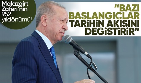 Zaferin 952. yılı! Cumhurbaşkanı Recep Tayyip Erdoğan kutlamalar için Malazgirt'te konuştu