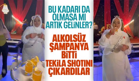 Muhafazakar gelinlerin yeni icadı: Şimdi de alkolsüz tekila shot ile bekarlığa veda etti
