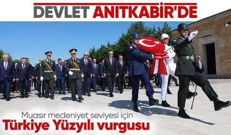 Son Dakika: Cumhurbaşkanı Erdoğan ve devlet erkanından Anıtkabir'i ziyaret: Türkiye Yüzyılı vizyonumuzu hayata geçiriyoruz