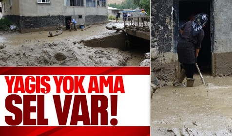 Hakkari'de yağışın olmadığı köyü, yayladan gelen su bastı
