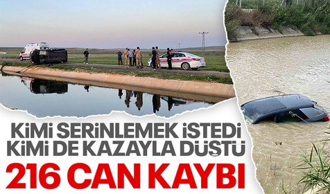 216 kişi deniz, göl, gölet ve sulama kanallarında can verdi!