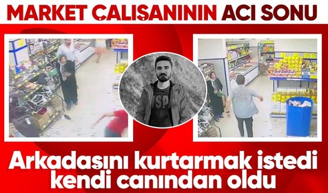 Beylikdüzü'nde bir markette çalışan Aydın Karay arkadaşını korumak isterken canından oldu! Olay saniye saniye kameralara yansıdı