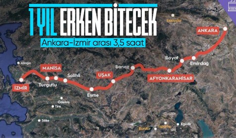 Ankara-İzmir Hızlı Tren Hattının tarihi 1 yıl erkene alındı! 14 saatlik yol 3,5 saate düşecek