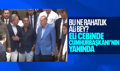 Ali Koç'un Cumhurbaşkanı Erdoğan'ın yanında eli cebinde gezmesi tepkileri beraberinde getirdi