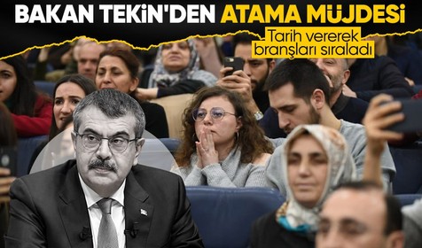 Son Dakika: Milli Eğitim Bakanı Yusuf Tekin'den 'öğretmen ataması' açıklaması