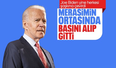 ABD Başkanı Joe Biden yine şaşkına çevirdi! Merasimin ortasında başını alıp gitti
