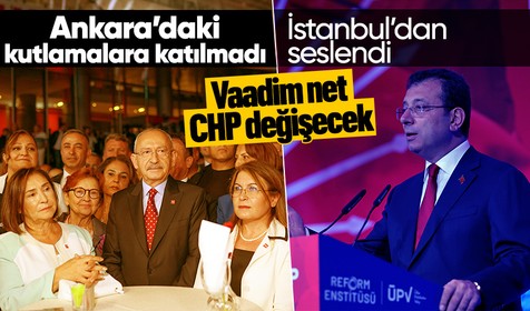 Ankara'daki kutlamalara katılmayan İBB Başkanı Ekrem İmamoğlu mesajını İstanbul'dan verdi: Vaadim net; CHP değişecek, Türkiye değişecek