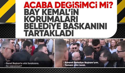 Kemal Kılıçdaroğlu'nun korumaları Anıtkabir'de Edremit Belediye Başkanı'nı tartakladı