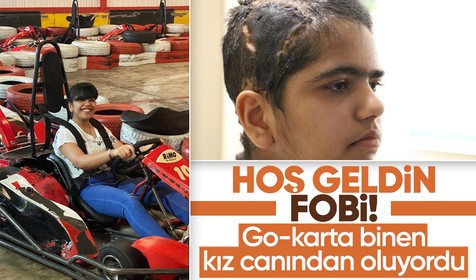 Antalya'da go-kart aracının tekerine saçı dolanan genç kız az daha canından oluyordu