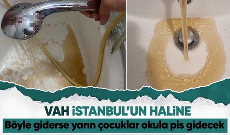 İstanbul'da vatandaşlar musluktan akan kirli suya isyan etti