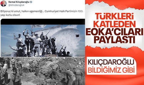 Kemal Kılıçdaroğlu'ndan EOKA skandalı! Türkleri vahşice katledenleri paylaştı