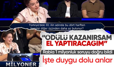 Rabia Birsen Güvercin Kim Milyoner Olmak İster'de 1 milyonluk soruyu bildi