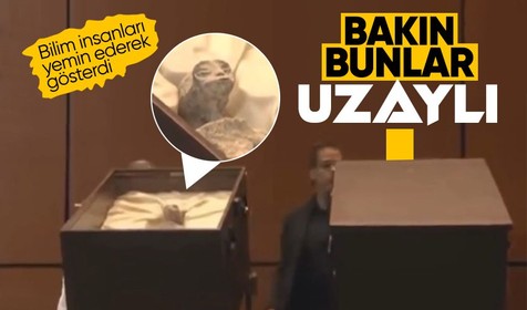 Meksika'da tarihi gün! Uzaylılara ait olduğu düşünülen 1000 yıllık 2 ceset ilk kez gösterildi!