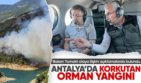 Antalya Alanya'da çıkan orman yangınına müdahale sürüyor