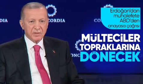 Cumhurbaşkanı Erdoğan 13. Concordia Yıllık Zirvesi'nde önemli açıklamalarda bulundu: Suriyeli kardeşlerimiz topraklarına dönecek
