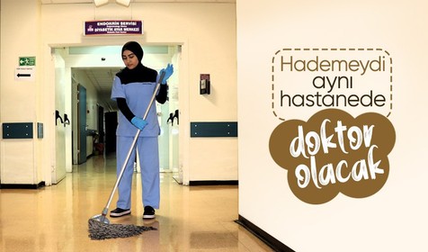 Melisa Metin hayallerini gerçekleştirdi! Temizlik personeli olarak çalıştığı hastaneye doktor olacak
