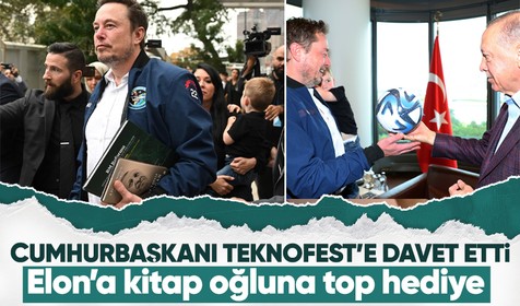 Cumhurbaşkanı Recep Tayyip Erdoğan ile iş insanı Elon Musk görüşmesi başladı: Musk oğluyla geldi