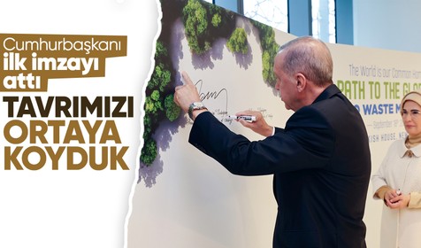 Cumhurbaşkanı Erdoğan New York'ta Küresel Sıfır Atık İyi Niyet Beyanı'na ilk imzayı attı