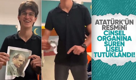 Atatürk'ün resmine saygısızlık yapan A.E.S. tutuklandı! Skandal video sosyal medyanın gündeminde