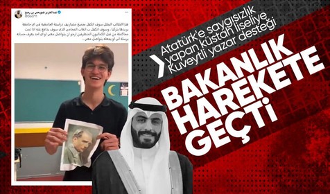 Son Dakika: Kuveytli yazar Abdulaziz Ramih'den Atatürk'ün remine saygısızlık yapan öğrenciye destek! İçişleri Bakanlığı harekete geçti
