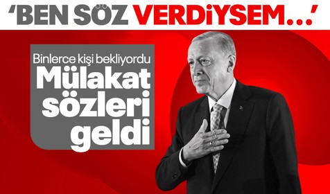Cumhurbaşkanı Erdoğan'dan flaş mülakat açıklaması: Ben böyle bir söz verdiysem...