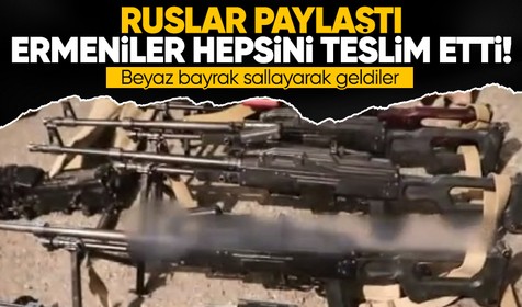 İşte Karabağ’da Ermenilerden ele geçirilen mühimmatlar! Görüntüleri Rusya yayınladı
