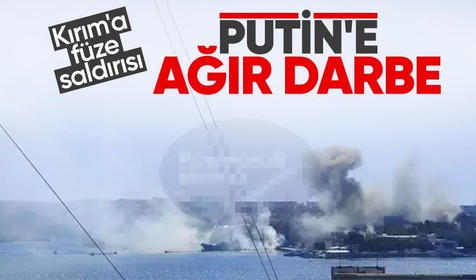 Ukrayna 7 yıl önce kaybettiği Kırım'daki Rus üslerini vurdu! Füze saldırısının görüntüleri olay oldu
