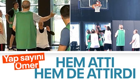 Cumhurbaşkanı Erdoğan parkeye indi! Formu ve maçtaki renkli görüntüler dikkat çekti