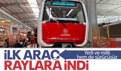 Türkiye'nin ilk yerli ve milli sürücüsüz metro aracını raylara indi