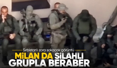 Dünya basını ayağa kaldıran silahlı grup! Görüntülerde Milan Radojicic de var