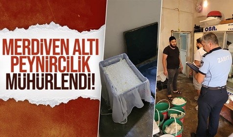 Bursa'da merdiven altı peynirciliğe denetim! Ruhsatsız iş yeri mühürlendi
