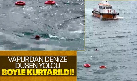 İstanbul'da bir yolcu vapurdan denize düştü